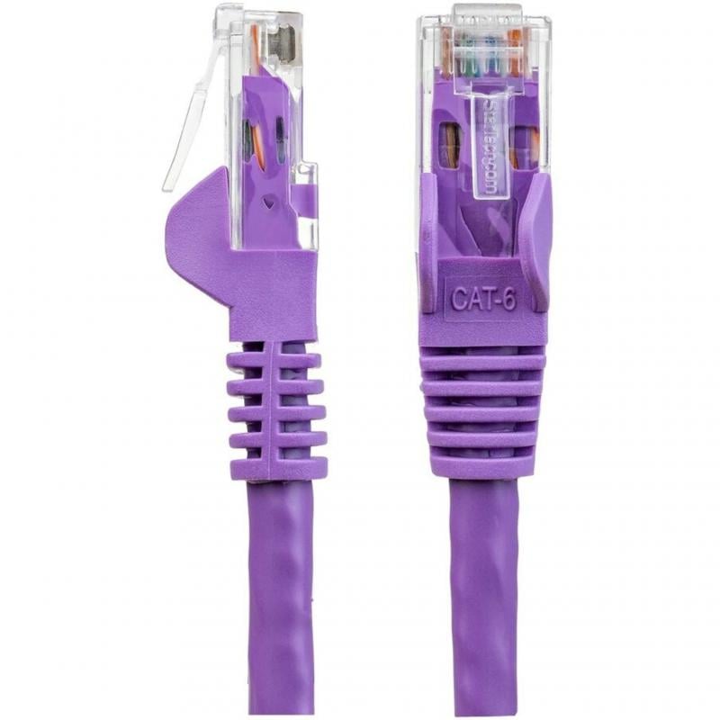 Cable de Red de 0,5m Púrpura Cat6 UTP Ethernet Gigabit RJ45 sin Enganches - Latiguillo Snagless de 50cm - StarTech