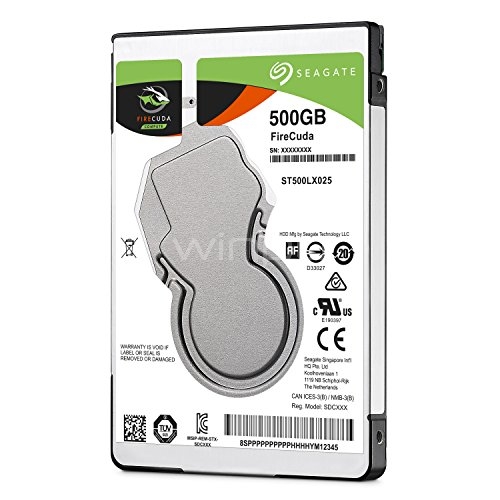 Disco duro Seagate FireCuda SSHD de 500GB (Formato 2.5, SATA, 64MB caché, compatible con PlayStation)