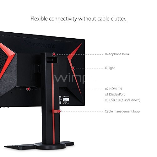Monitor Gamer ViewSonic XG2402 de 24“ (TN, Full HD, 144Hz, 1ms, DisplayPort+HDMI)
