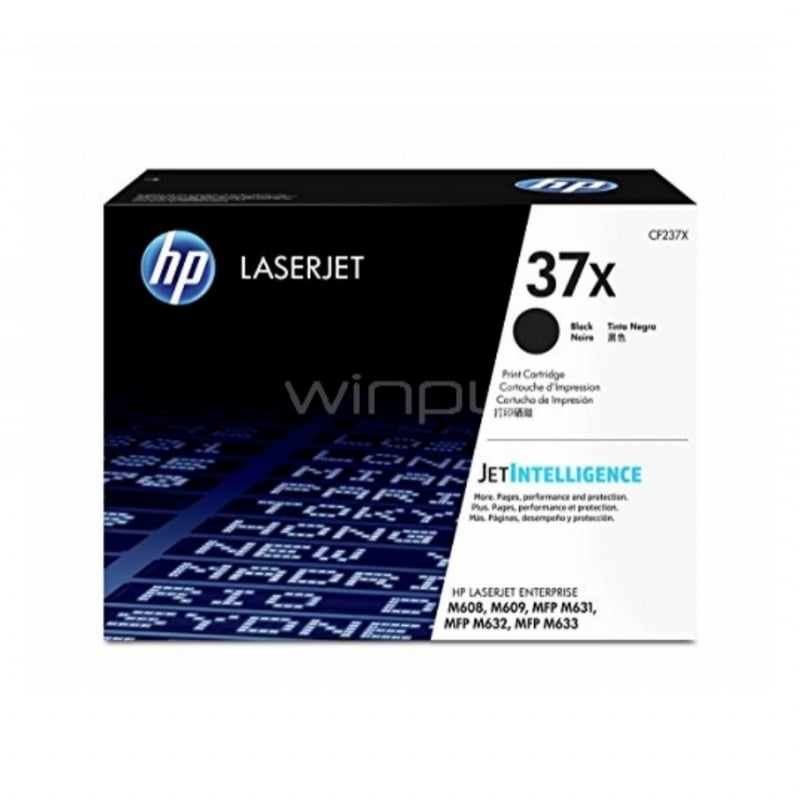 Cartucho original de alta capacidad HP LaserJet 37X negro (CF237X)