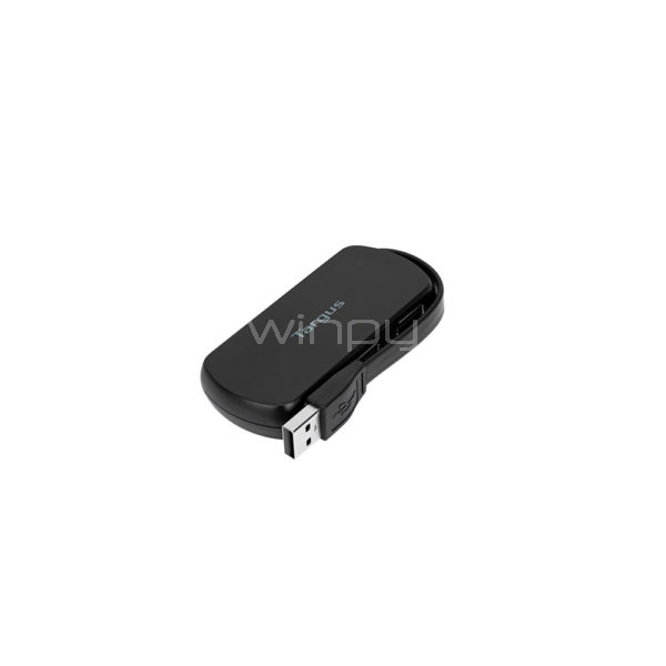 Replicador de puertos Targus USB 2.0 (4 Puertos, PC y Mac, Negro)