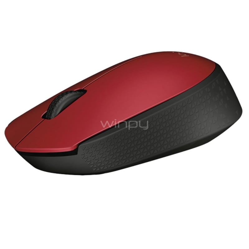 Mouse Inalámbrico Logitech M170 (3 botones, 2.4 GHz, Rojo)