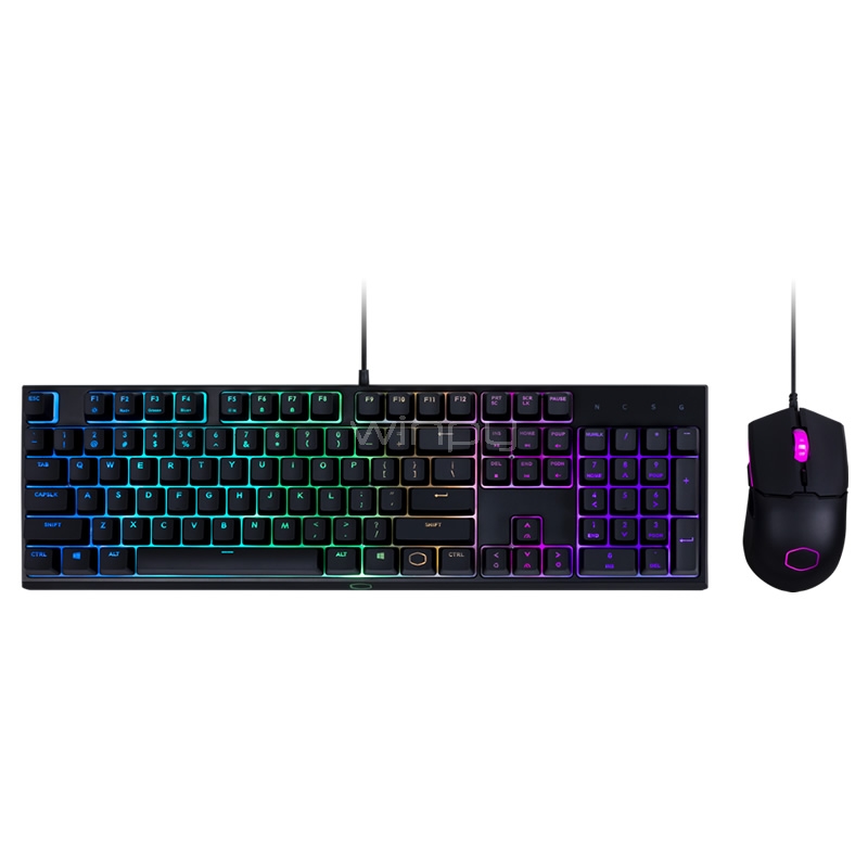 Kit Teclado - Mouse Gamer Cooler Master MS111 (Meca-Membrana, Anti-Ghosting, 3200dpi, RGB)