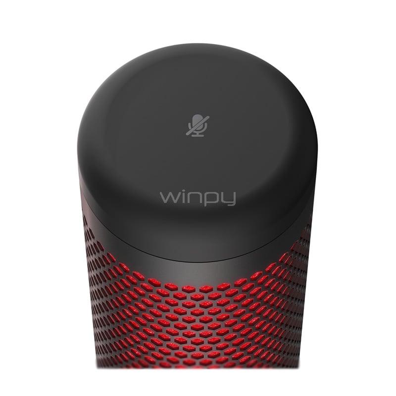 Microfono Gamer HyperX QuadCast (20.000Hz, Anti-Vibraciones, Negro