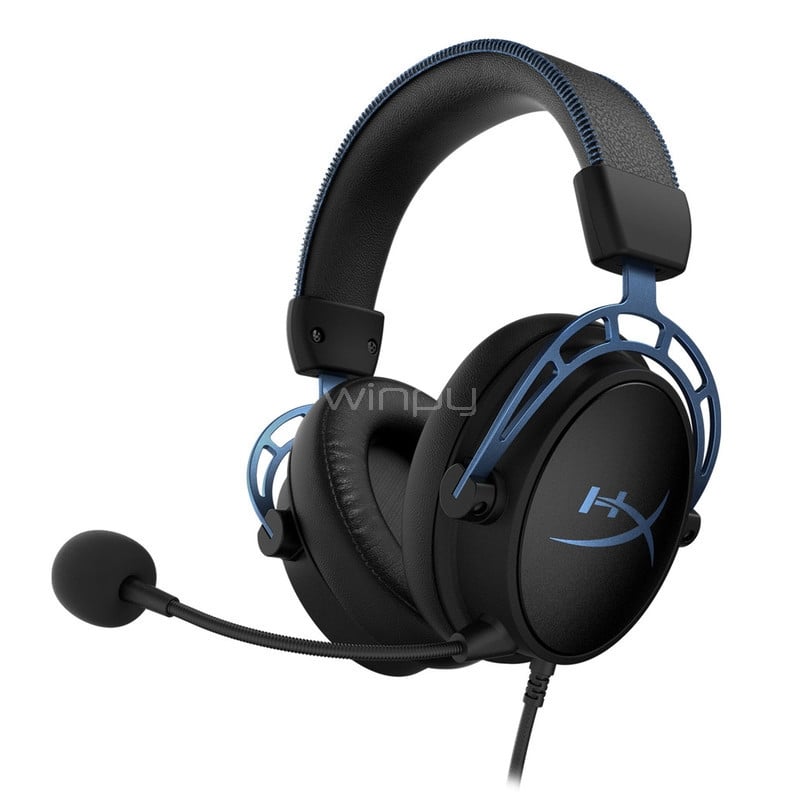 Audífonos Gamer HyperX Cloud Alpha S (Surround 7.1, Micrófono, 27.000Hz, Negro/Azul)