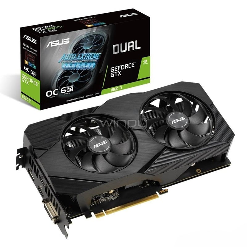 Tarjeta gráfica Asus Dual GeForce GTX 1660 SUPER OC Edition de 6GB