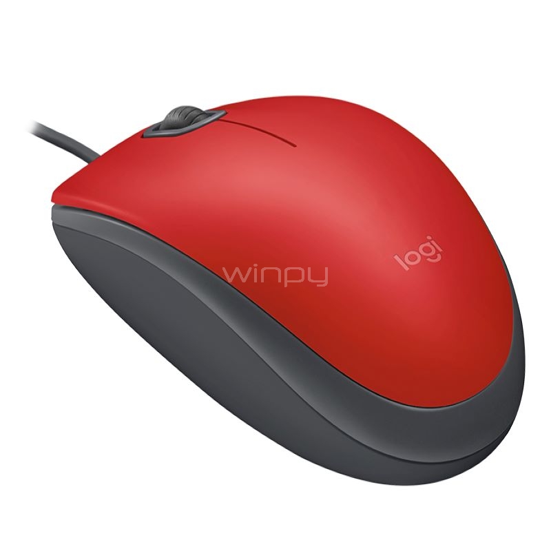 Mouse Logitech M110 Silent Rojo (USB, 1000dpi, 3 Botones)