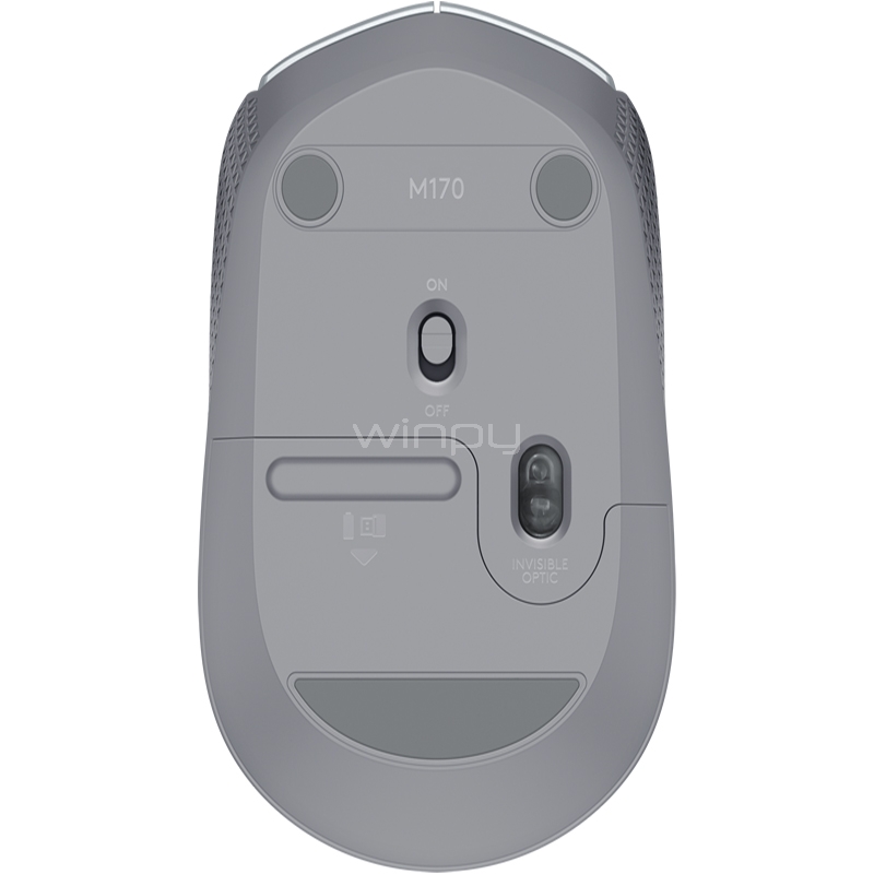 Mouse Inalambrico Logitech M170 Silver (Receptor USB, Alcance 10m)
