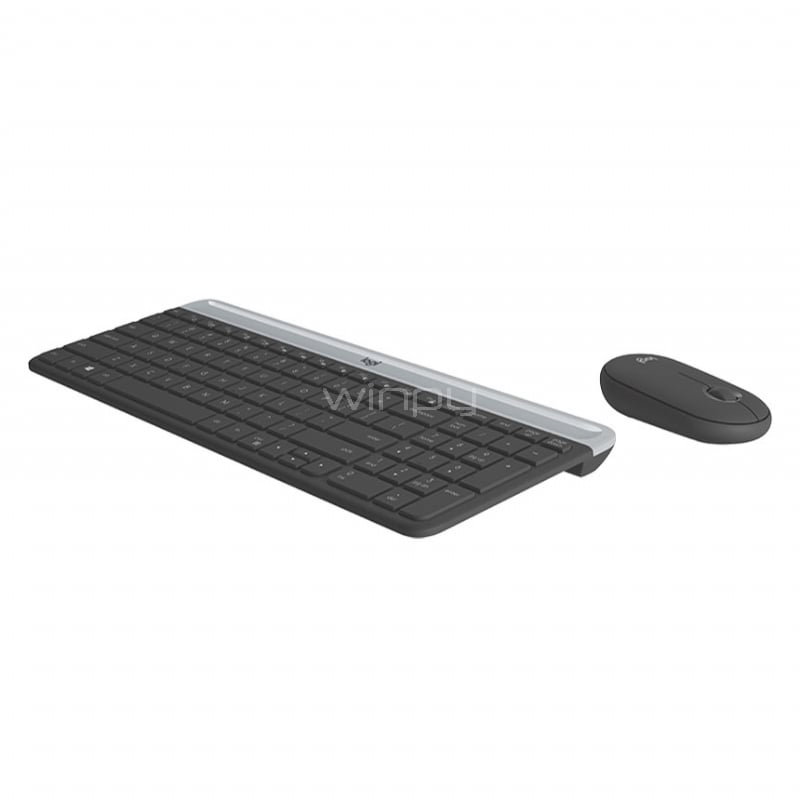 Kit Inalambrico teclado y mouse Logitech MK470 (Receptor USB, Grafito)