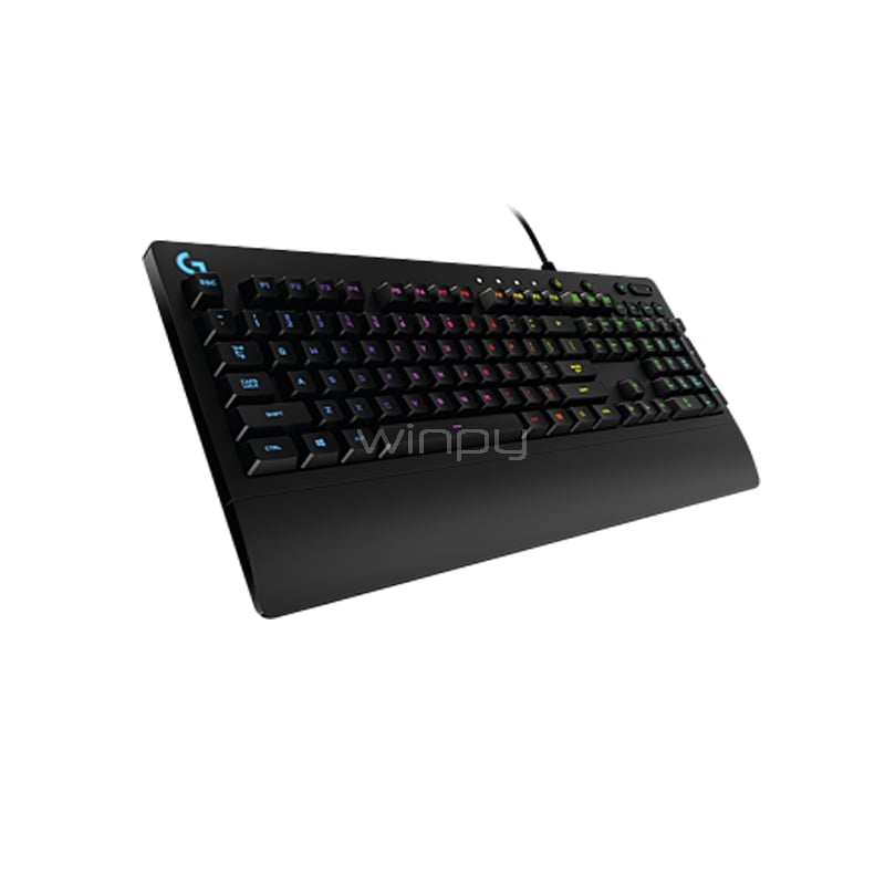 Teclado Gamer Logitech G213 RGB (Retroiluminación, 5 zonas, Español, Negro)