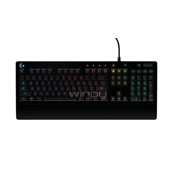 Teclado Gamer Logitech G213 RGB (Retroiluminación, 5 zonas, Español, Negro)