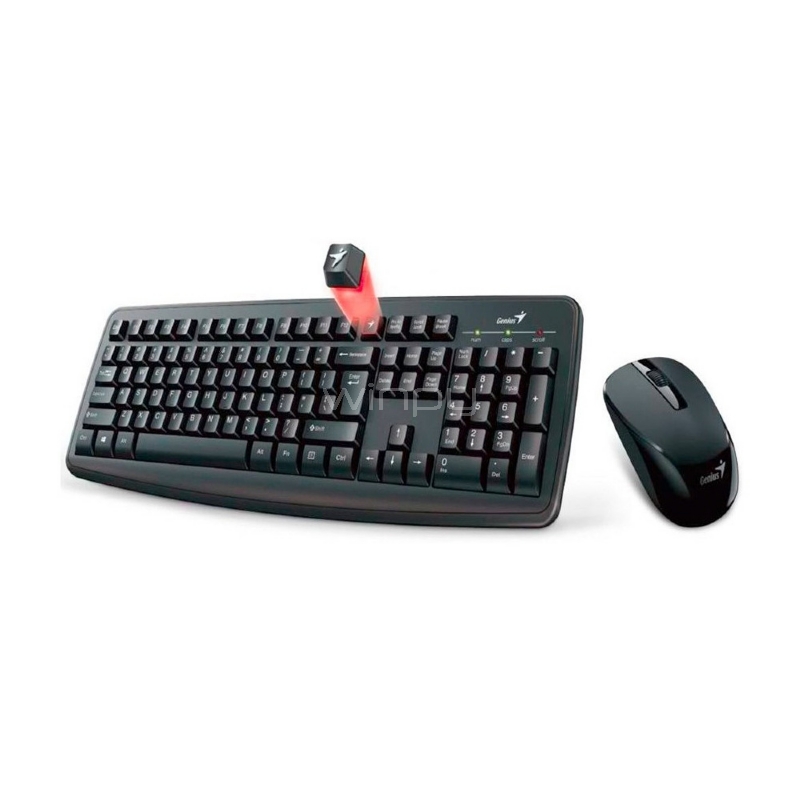 Kit de Teclado y Mouse Genius KM-8100 (Teclado USB 2.0, Mouse Inalámbrico)