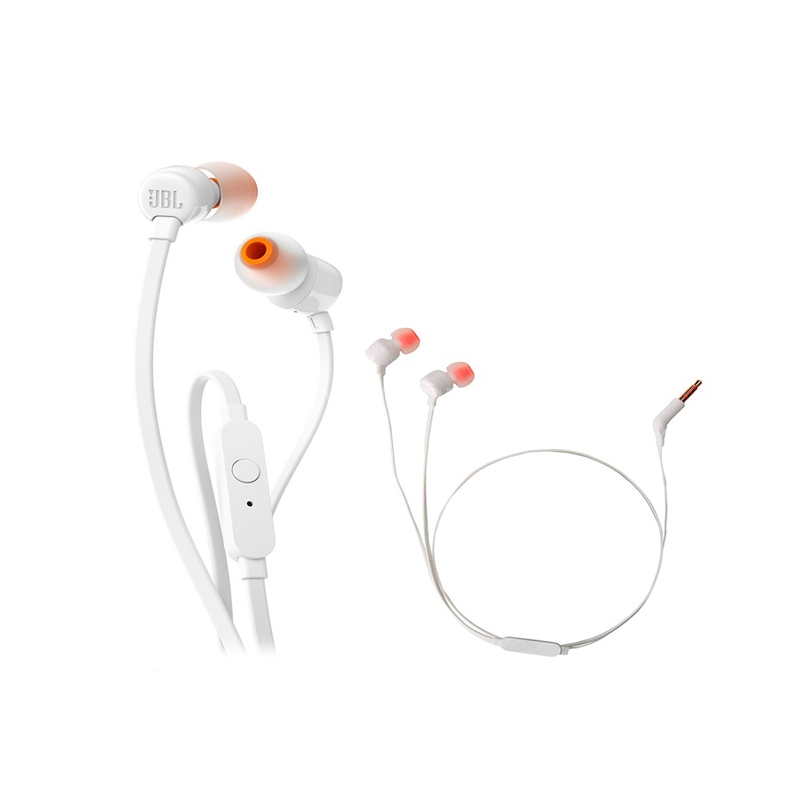 Auriculares con Cable JBL T 110 (In Ear - Micrófono - Blanco