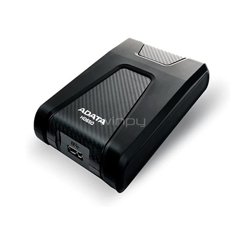 Disco Portatil Adata HD650 de 2TB (USB 3.2, Negro)