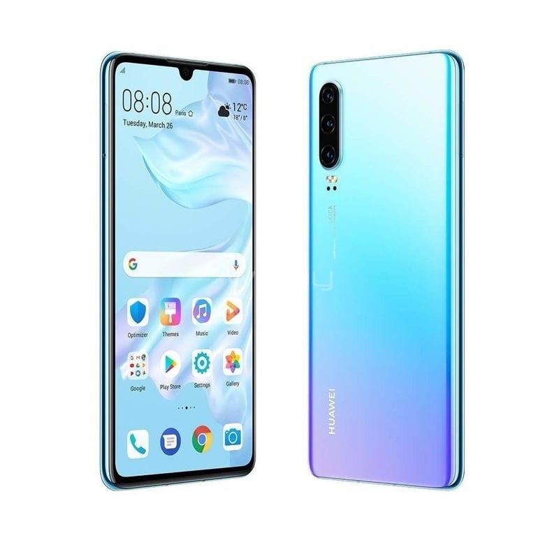 Celular Huawei P30 de 6.1“ (OctaCore, 6GB Ram, 128GB Internos, Doble Camara, Celeste)