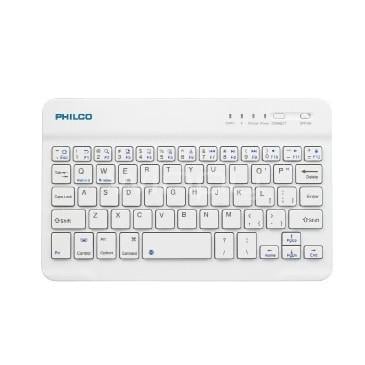 Mini Teclado Philco BK-701 (Bluetooth, 10“, Blanco)