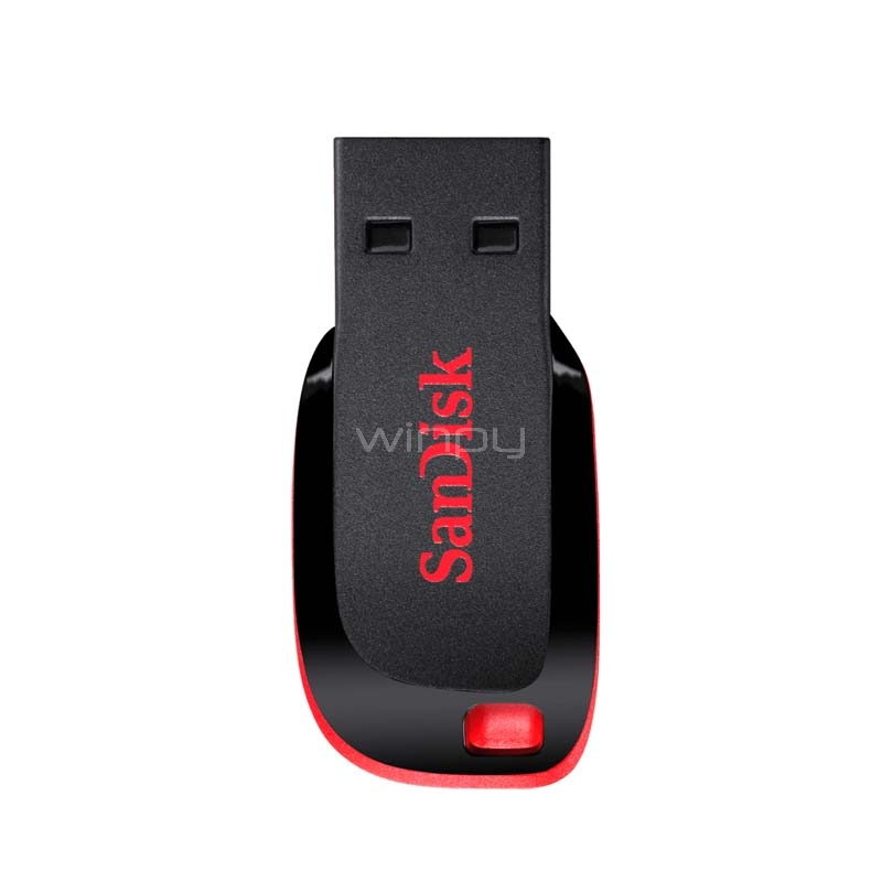 Pendrive Sandisk Cruzer Blade de 128GB (USB 2.0, Sin tapa, Negro)