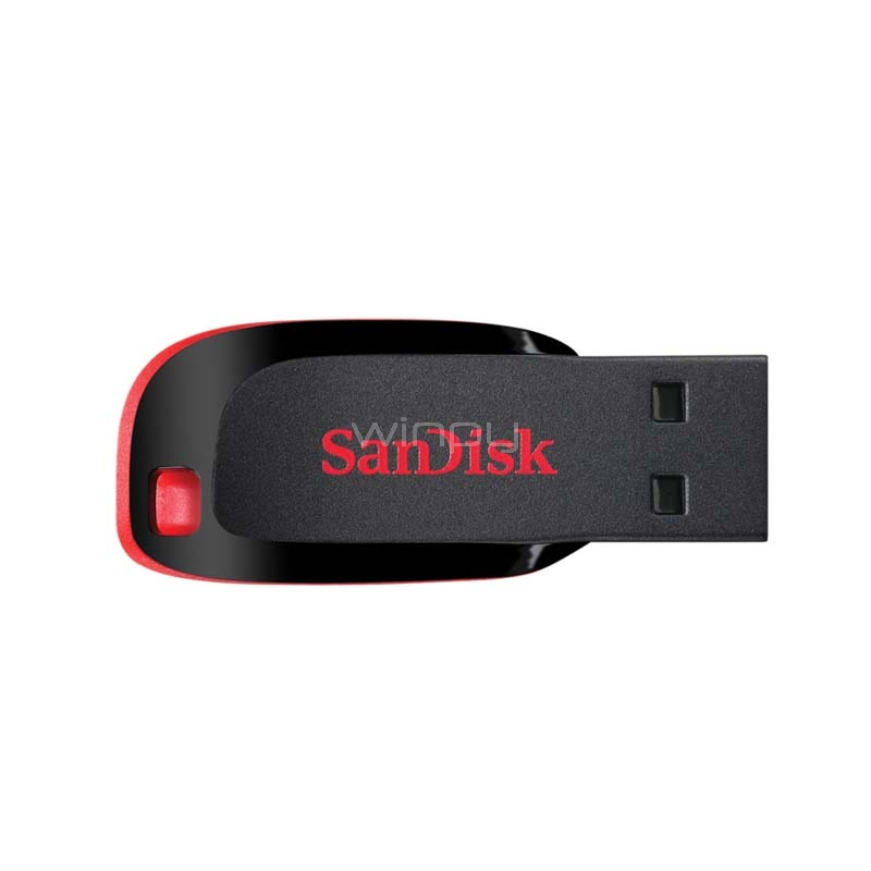 Pendrive Sandisk Cruzer Blade de 128GB (USB 2.0, Sin tapa, Negro)
