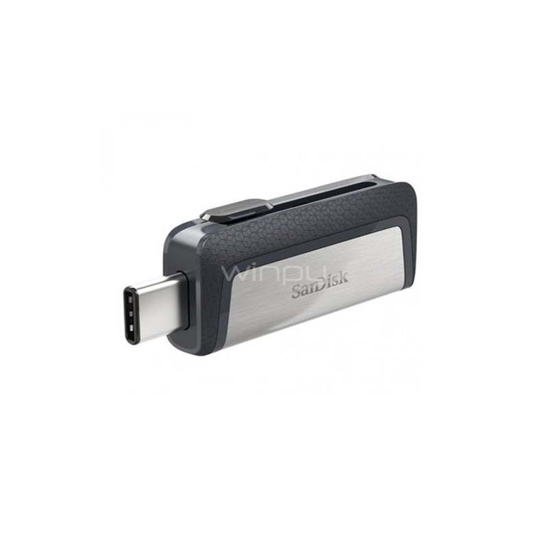 Pendrive SanDisk Ultra Dual de 128GB (USB 3.1,  USB-C, Negro)