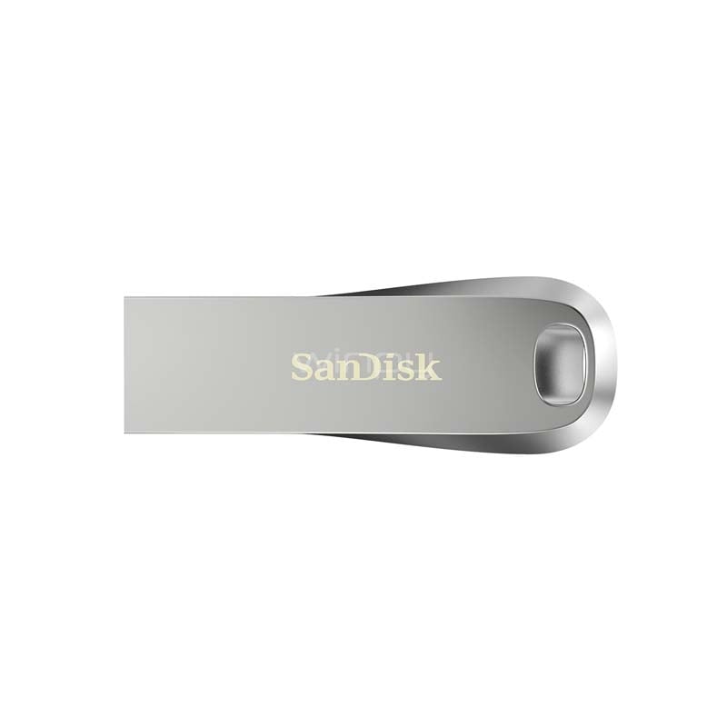 Pendrive SanDisk Ultra Luxe de 128GB (USB 3.1, Sin Tapa, Plateado)