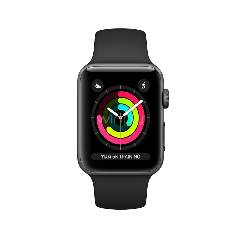 SmartWatch Apple Watch Series 3 (42mm, Case Gris, Correa Negra)