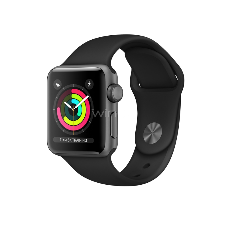 SmartWatch Apple Watch Series 3 (42mm, Case Gris, Correa Negra)