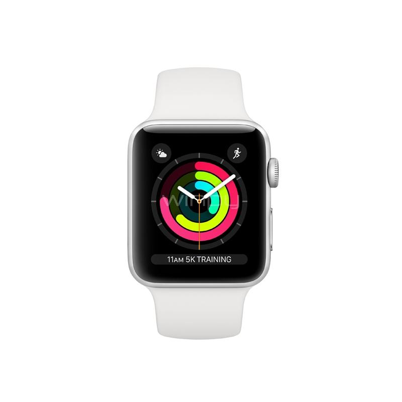 SmartWatch Apple Watch Series 3 (42mm, Case Plateado, Correa Blanco)