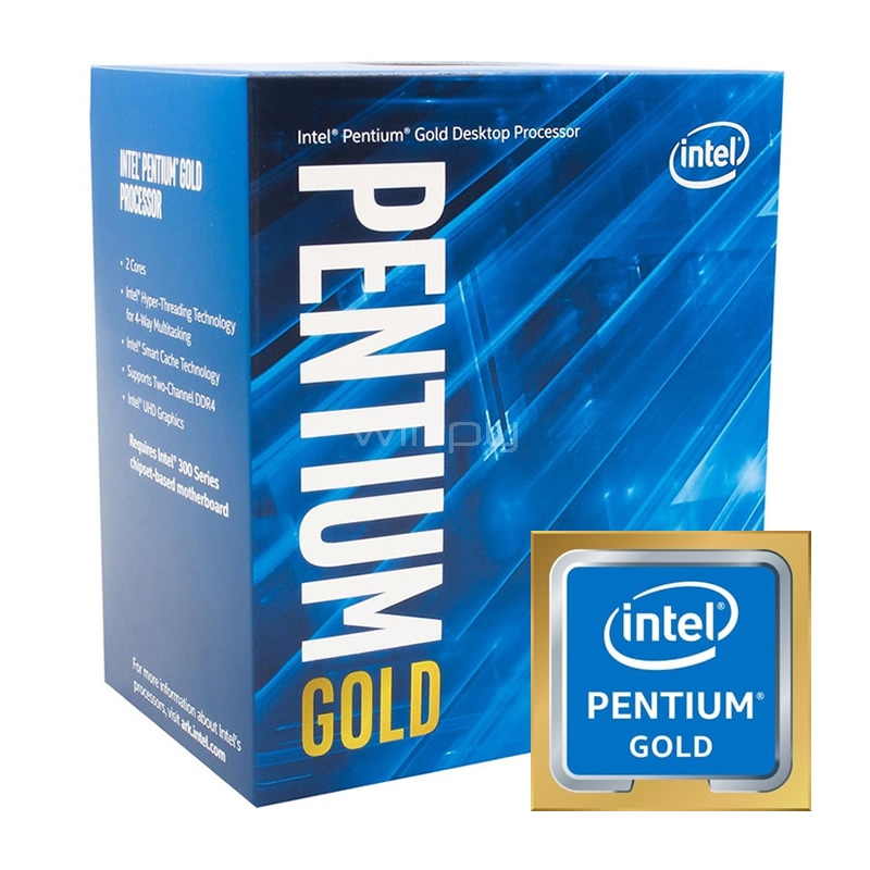 Procesador Intel Pentium Gold G5420 (LGA1151-v2, 2 Cores, 4 Hilos, 3.8 GHz)