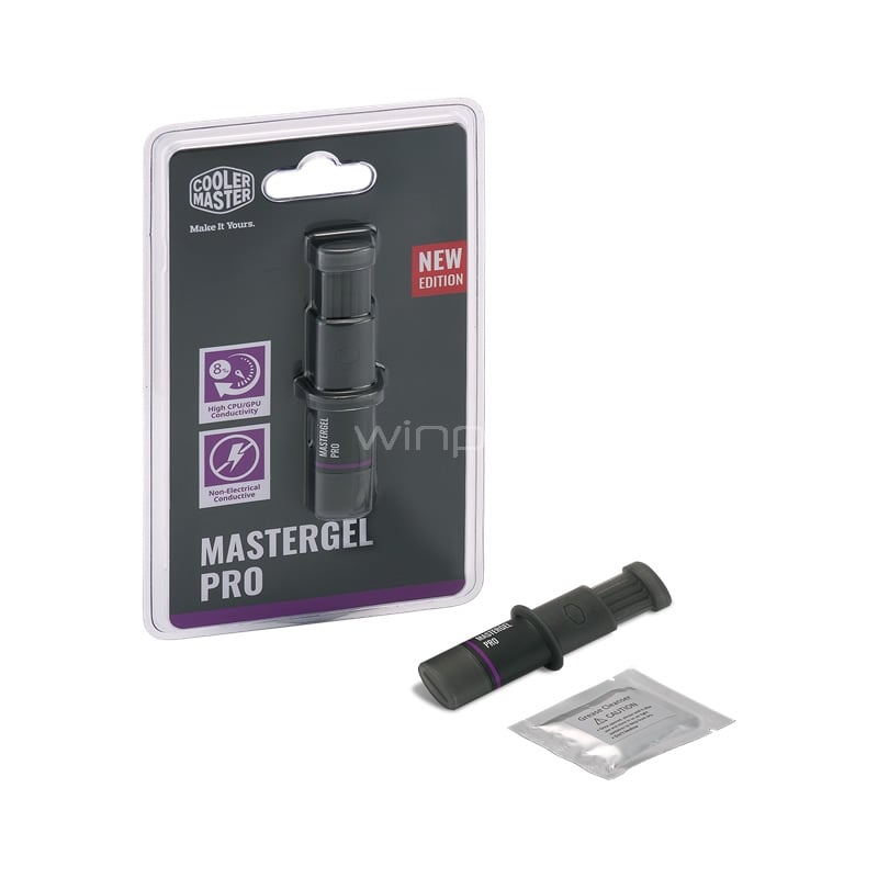 Pasta Disipadora Cooler Master MasterGel PRO (1.5ml, 8W/mK, 2,6g/cm3, Gris)