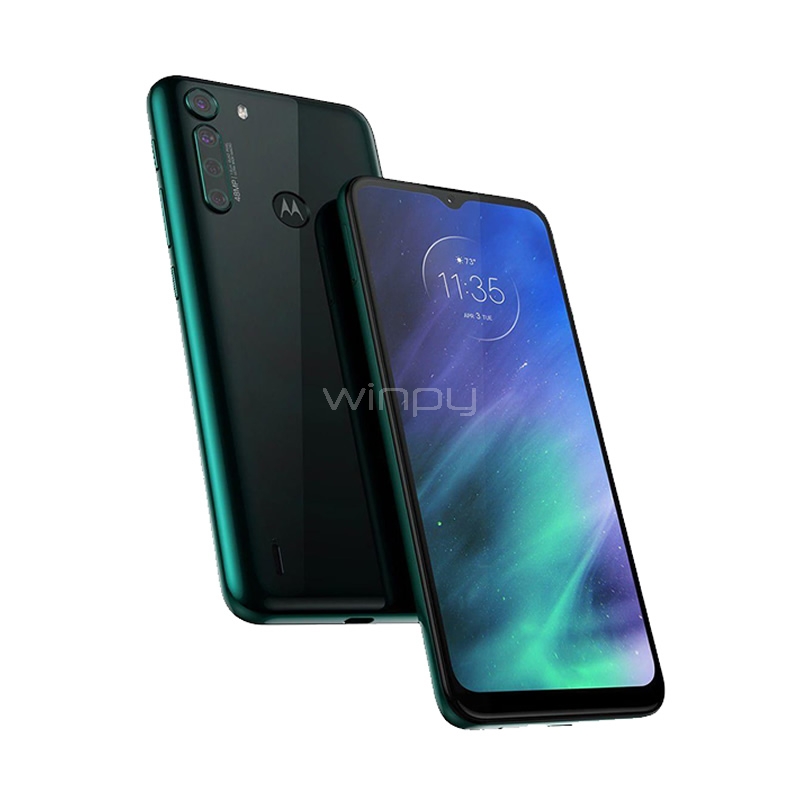 Celular Motorola One Fusion (OctaCore, Cámara Cuádruple, 64GB, 5000mAh, Verde Esmeralda)