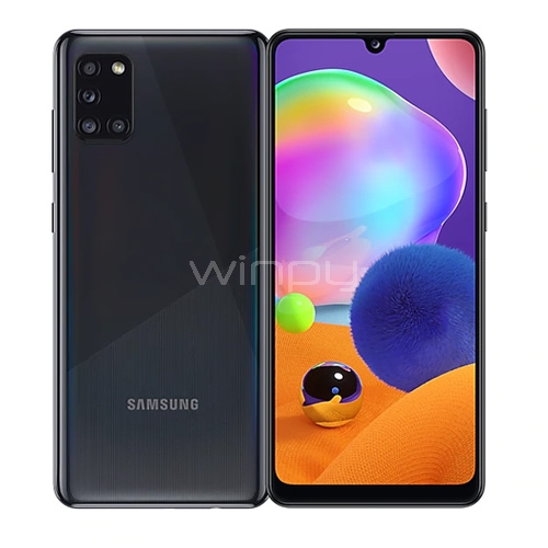 Celular Samsung Galaxy A31 (OctaCore, 4GB RAM, 128GB Internos, Cámara Cuádruple, Android 10, Negro)