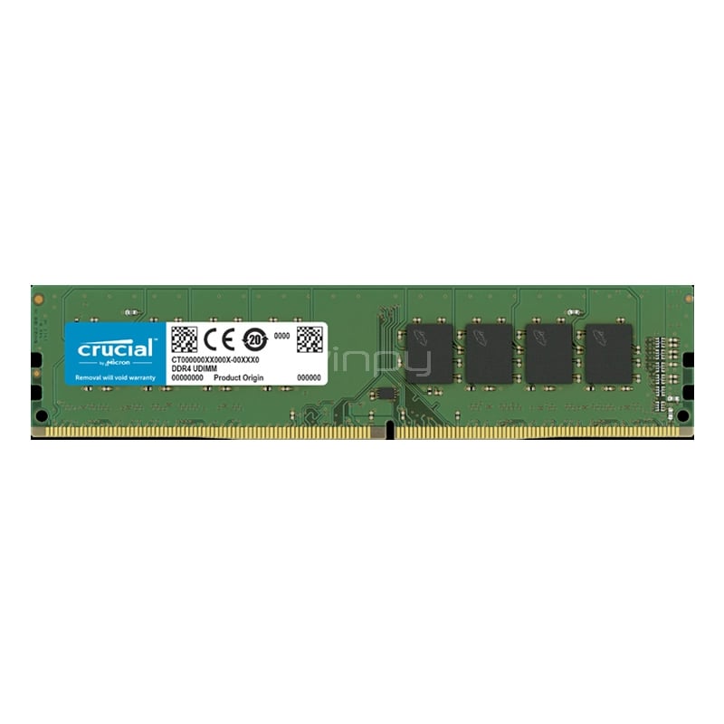 Memoria RAM Crucial de 8GB (DDR4, 3200MHz, CL22, DIMM)