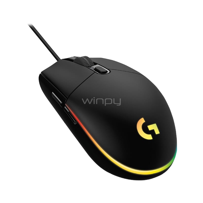 Mouse Gamer Logitech G203 LIGHTSYNC (8.000dpi, 6 Botones, RGB, Negro)