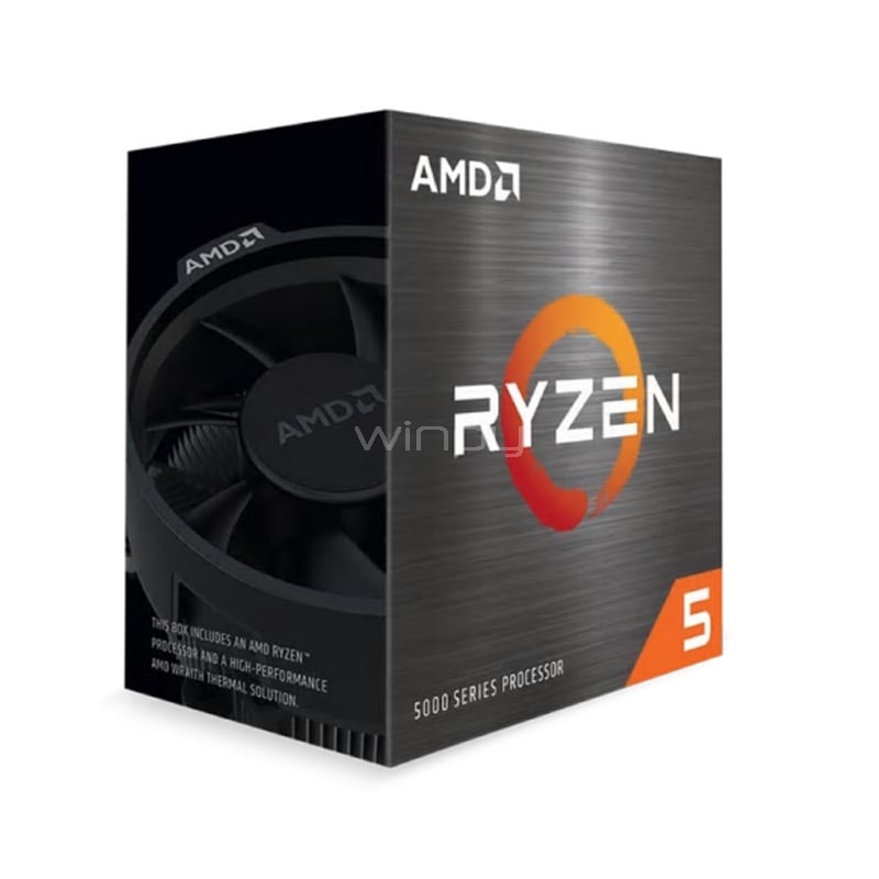 Procesador AMD Ryzen 5 5600X (AM4, 6 Cores, 12 Hilos, 3.7/4.6GHz, DDR4, Con Disipador)