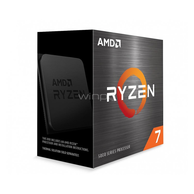 Procesador AMD Ryzen 7 5800X (AM4, 8 Cores, 16 Hilos, 3.8/4.7GHz, DDR4, Sin Disipador)