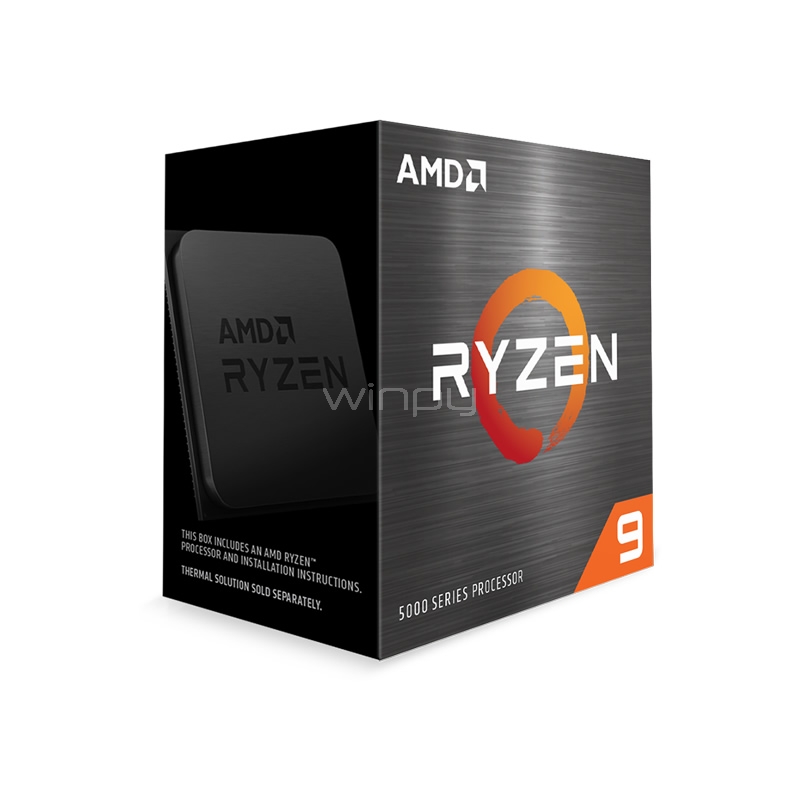 Procesador AMD Ryzen 9 5900X (AM4, 12 Cores, 24 Hilos, 3.7/4.8GHz, DDR4, Sin Disipador)