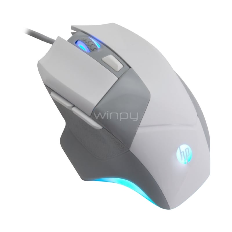 Mouse Gamer HP G200 (Óptico, 500-4000dpi, 6 botones, LED, Blanco)