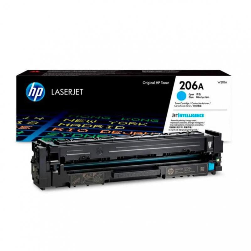 Cartucho de tóner original HP LaserJet 206A, cian (W2111A)