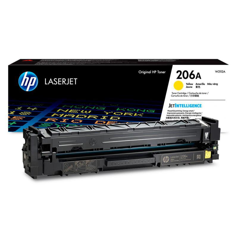 Cartucho de tóner original HP LaserJet 206A, amarillo (W2112A)