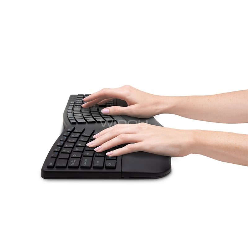 Teclado Kensington Pro Fit Ergonómico (Inalámbrico, Español, Negro)