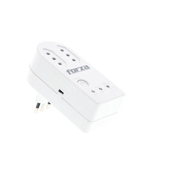 Protector de Voltaje Forza Zion FVP-1202B-C (2 Enchufes, 1500W, 220V, Blanco)