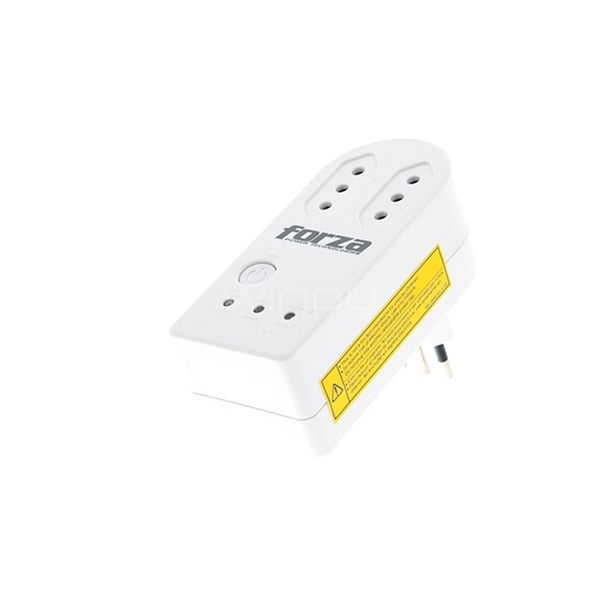 Protector de Voltaje Forza Zion FVP-1202B-C (2 Enchufes, 1500W, 220V, Blanco)