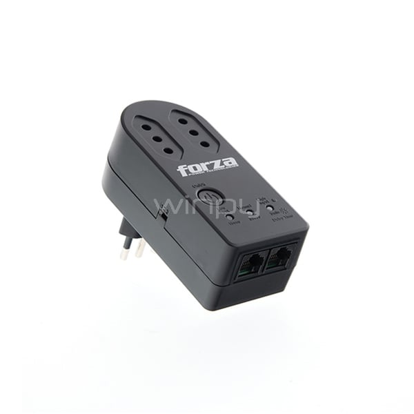 Protector de Voltaje Forza Zion FVP-1202N-C (2 Enchufes, 1500W, 220V, Negro)
