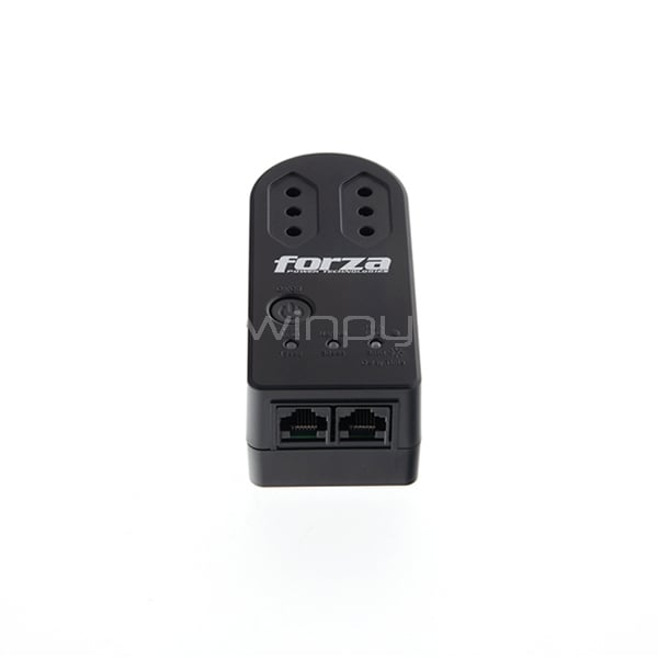 Protector de Voltaje Forza Zion FVP-1202N-C (2 Enchufes, 1500W, 220V, Negro)
