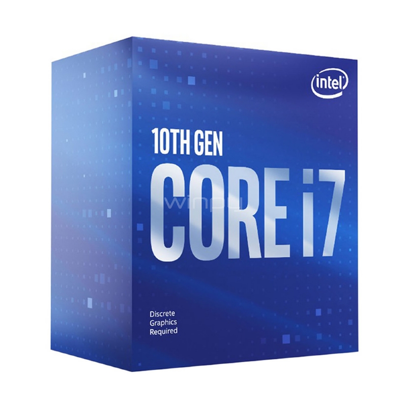 Procesador Intel Core i7-10700F (LGA1200, 8 Cores, 16 Hilos, 2.90/4.80GHz, Sin Video)