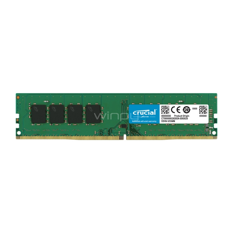 Memoria RAM Crucial de 32GB (DDR4, 2666MHz, CL16, DIMM)
