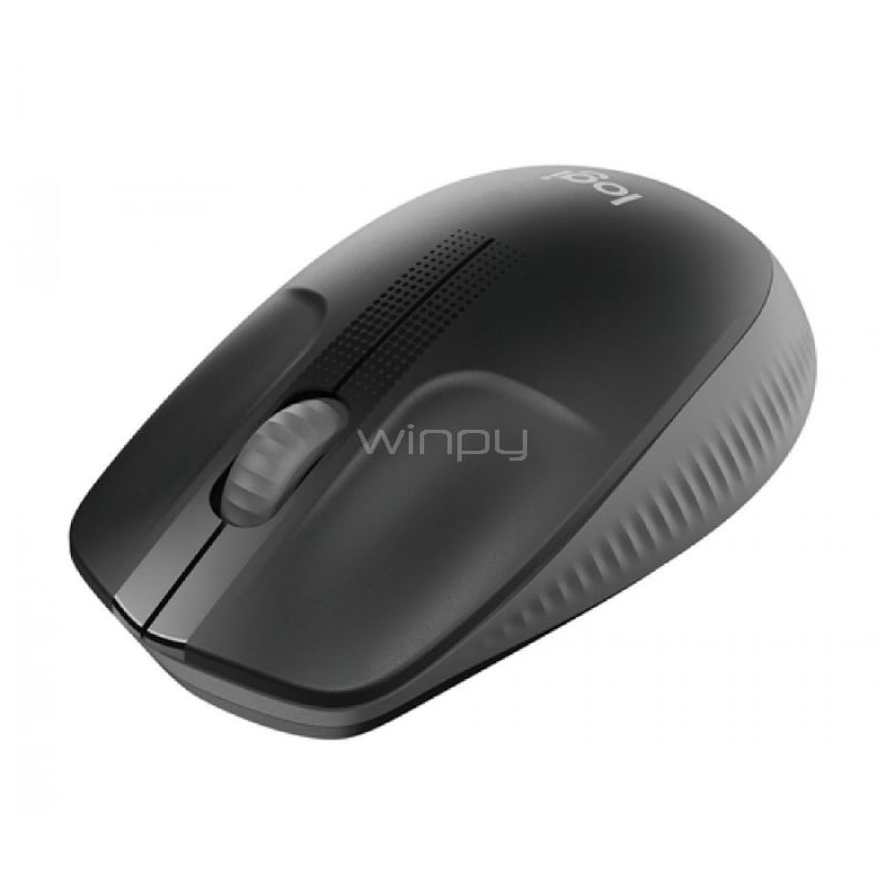 Mouse Logitech Inalámbrico M190 (1000 dpi, Receptor USB, Color Charcoal, 3 Botones, Pila AA)
