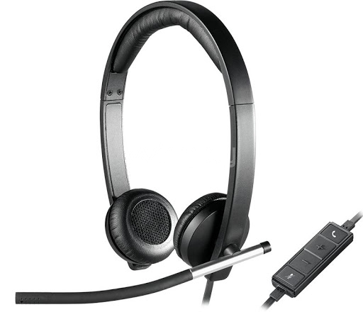 Audífonos Logitech con Micrófono H650e (USB 2.0, Negro)