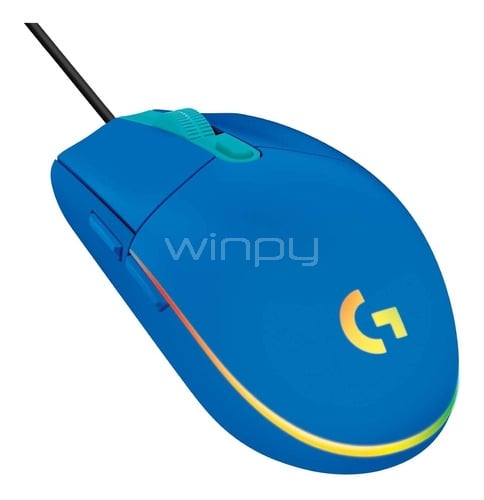 Mouse Gamer Logitech G203 LIGHTSYNC (8.000dpi, 6 Botones, RGB, Azul)
