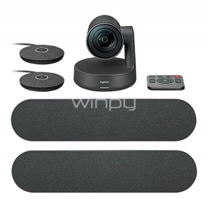 Kit Videoconferencia Logitech Profesional Rally Plus ConferenceCam Premium (Ultra-HD, USB, 1-15 Personas)